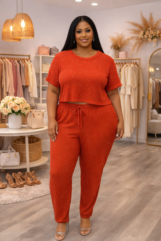 LADY ORANGE BLING SET