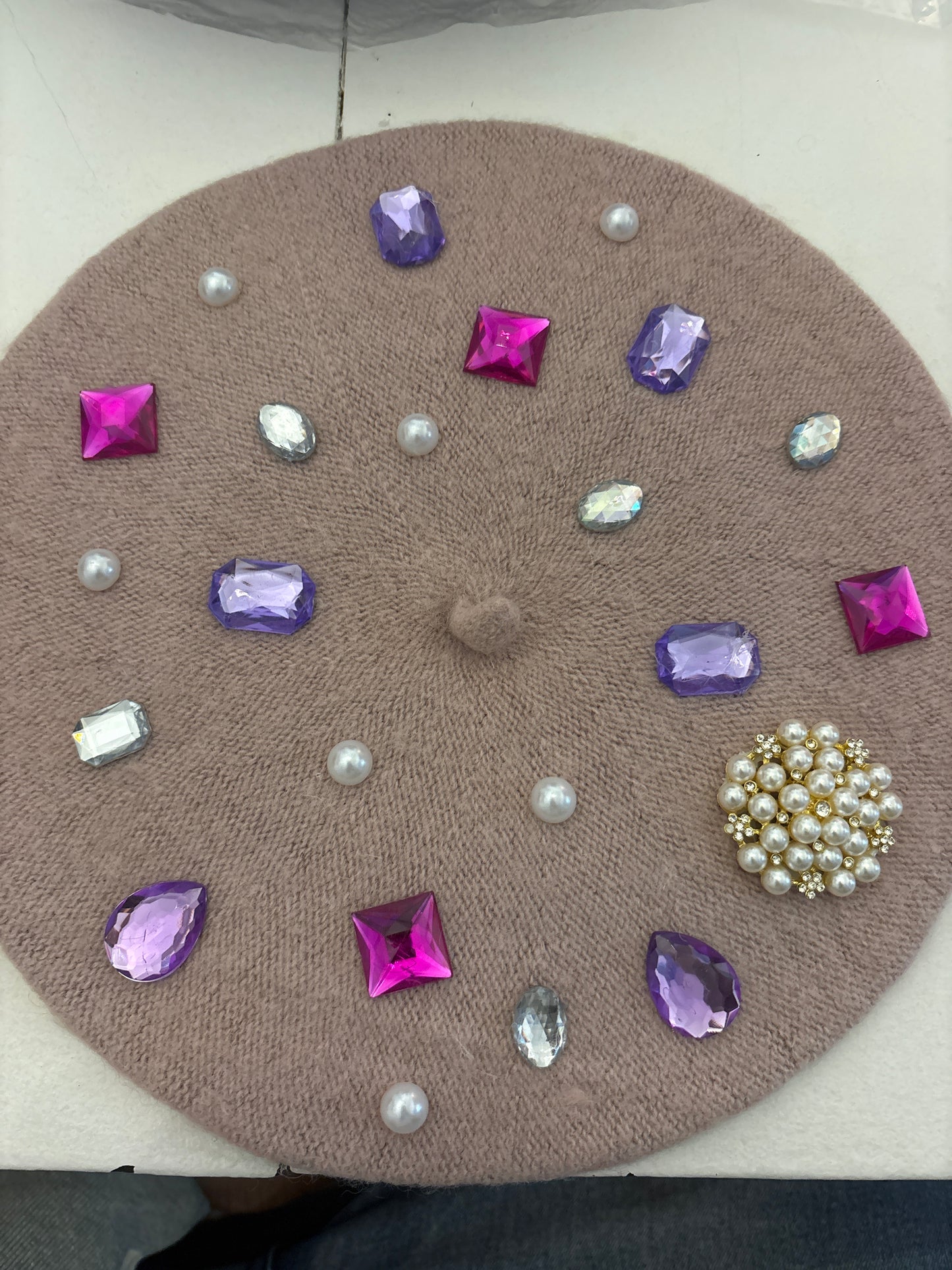 Lady Classy Beret-Softest Pink Jewels