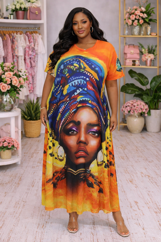 LADY AFRICAN BEAUTY MAXI DRESS