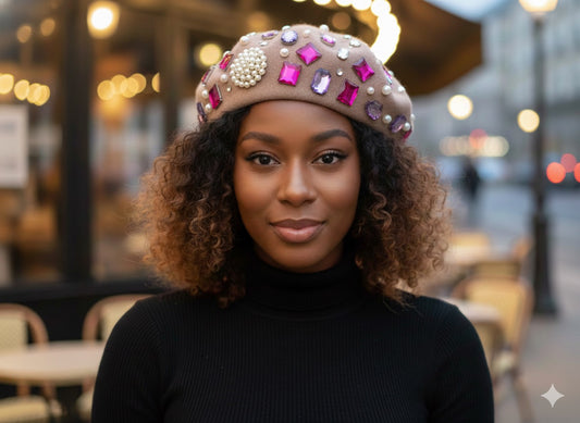 Lady Classy Beret-Softest Pink Jewels