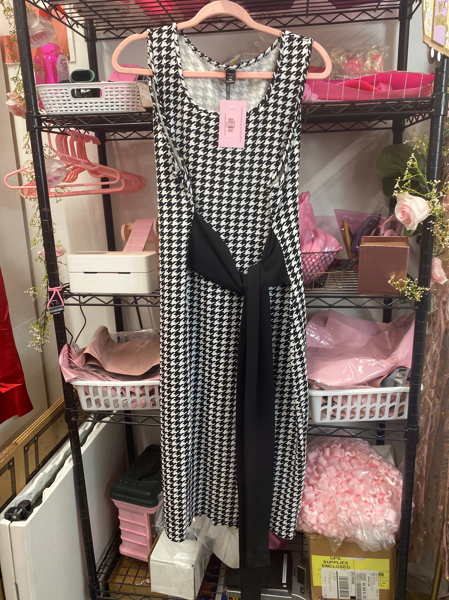 7/21 Lady Houndstooth Dress Sz 3x