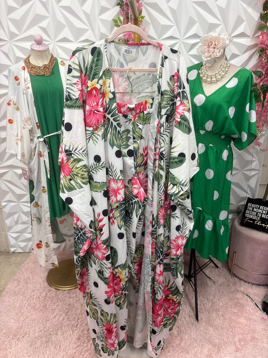 LADY WHITE VACAY POLKA DOT SET