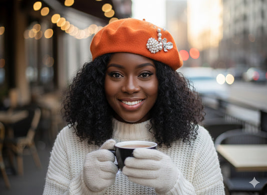 Lady Classy Beret- Orange
