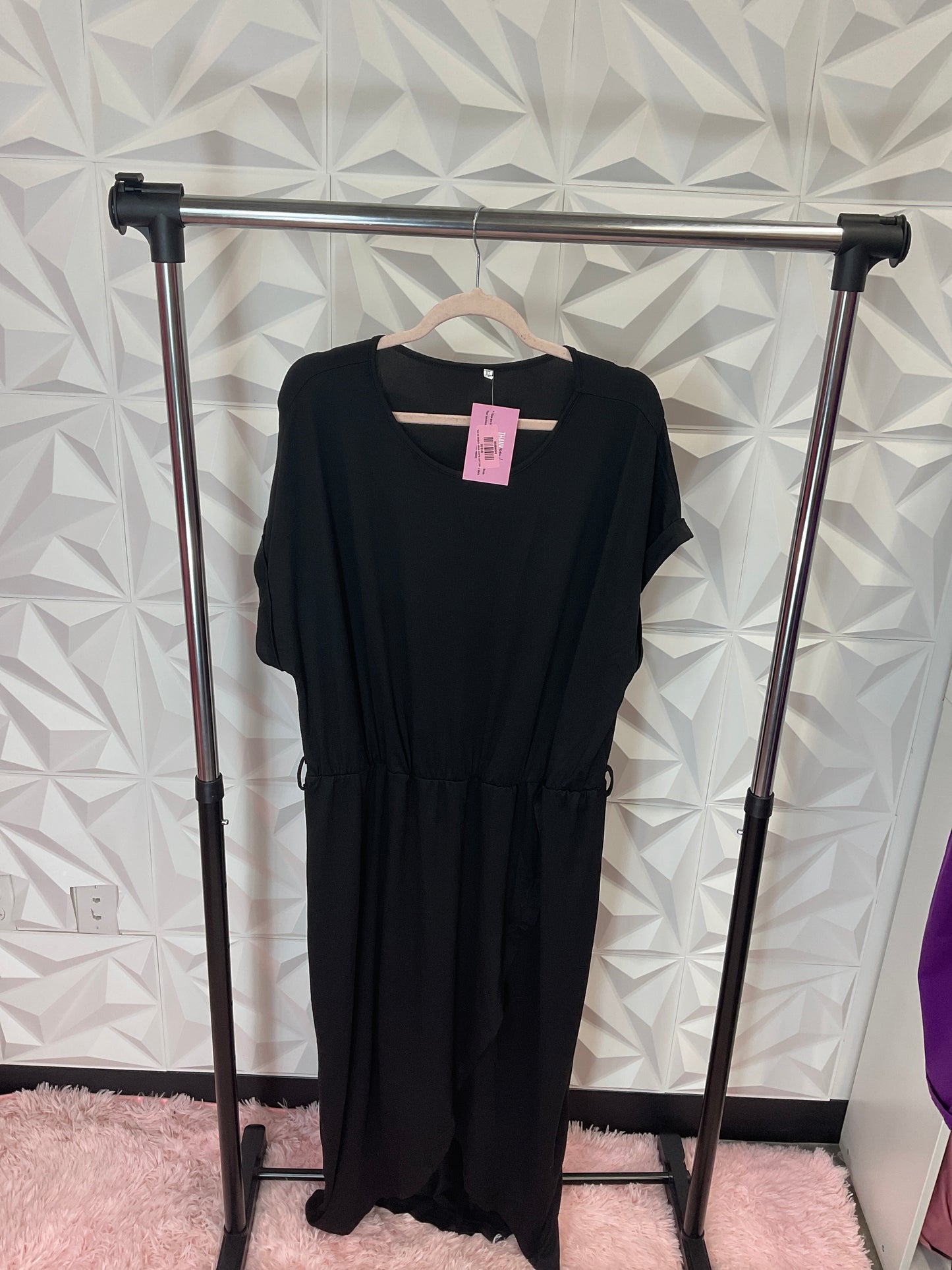 10/2 LADY BLACK WRAP DRESS SX 3XL