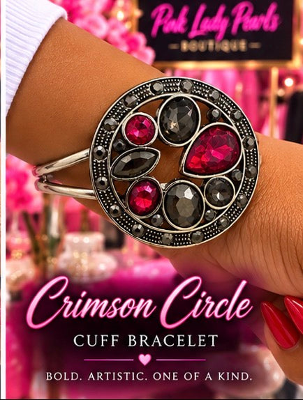 Lady Crimson Circle Cuff Bracelet