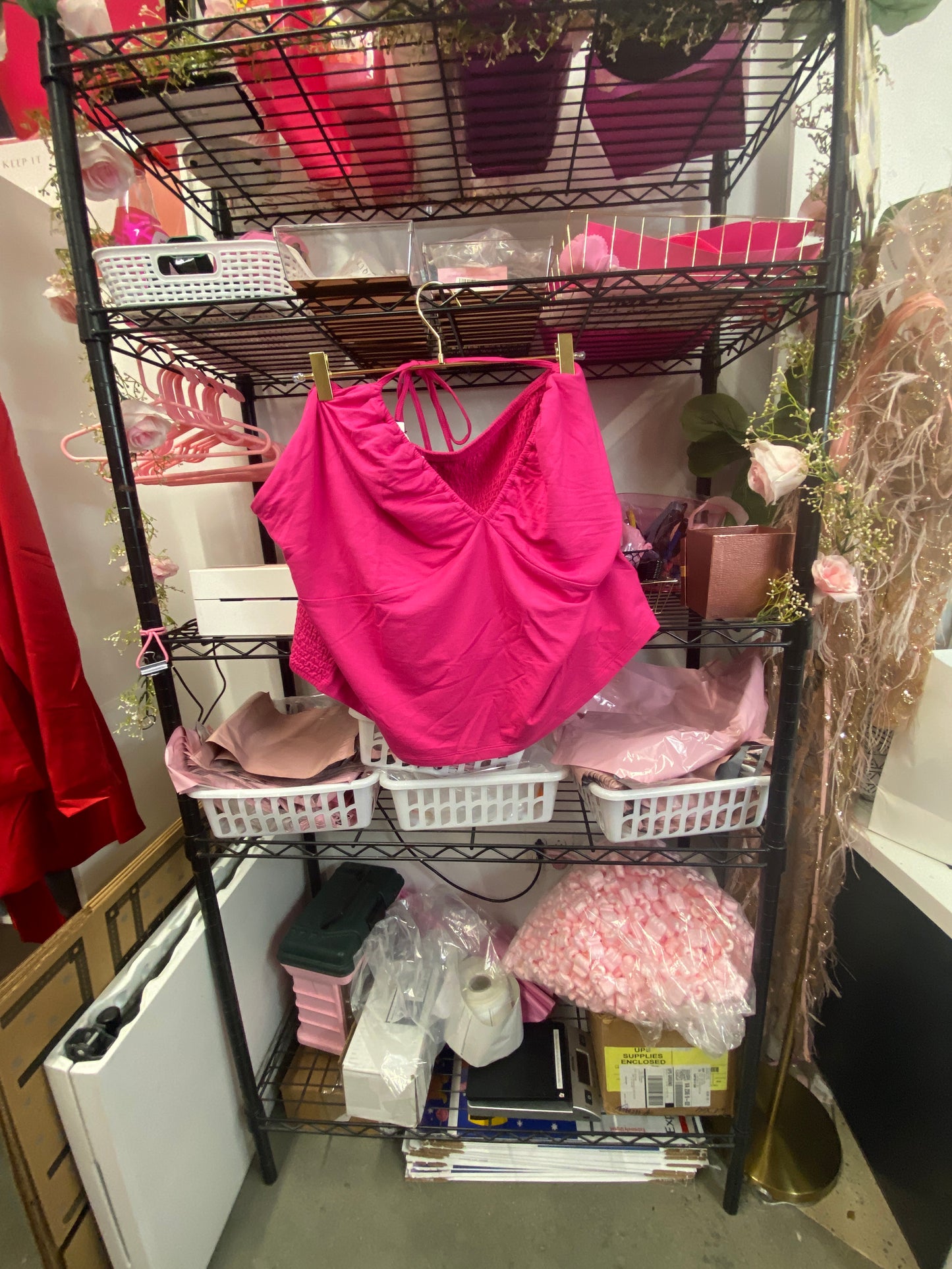 7/21 Lady Pink Halter Top Sz 4x