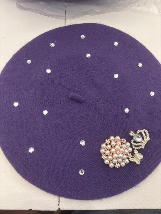 Lady Classy Beret- Purple