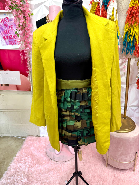 Camo Stepping Ruffle Skort