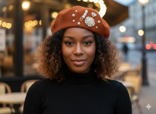 Lady Classy Beret- Rust