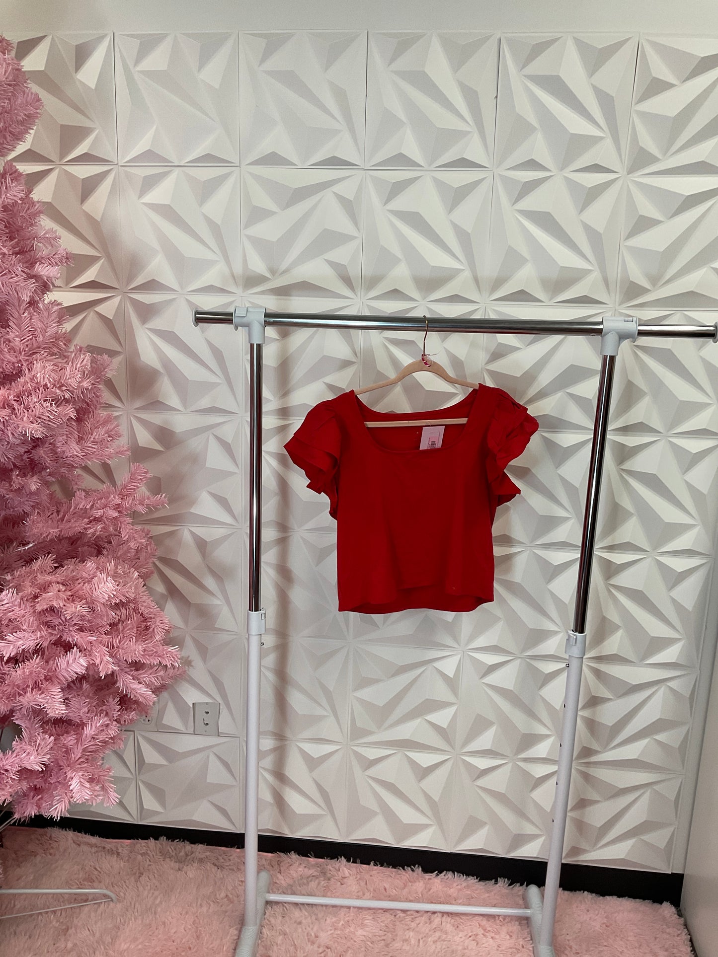 10/14 LADY RED Ruffle set Sz xl