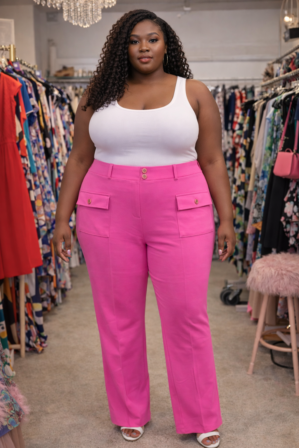 Lady Light Pink Trousers