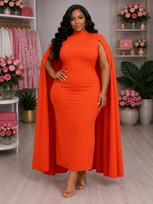 Lady Sunset Luxe Cape Gown