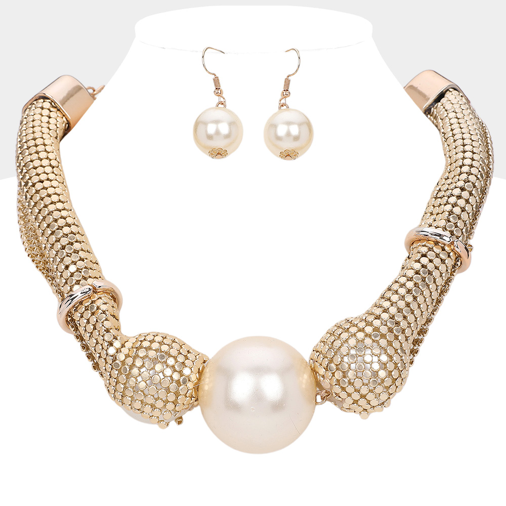 Lady Sophiticated Pearl Set- Gold