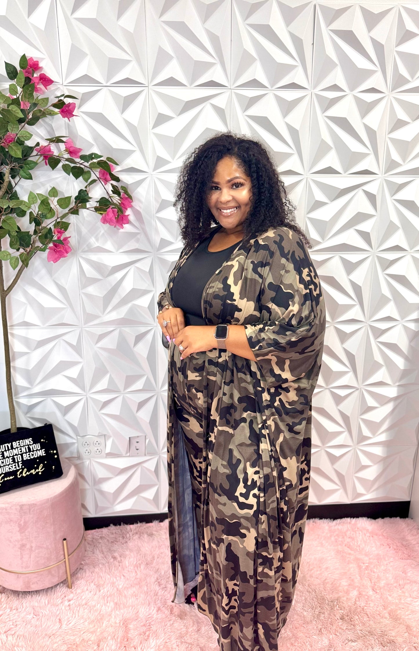 Lady Camo Royal Duster Set