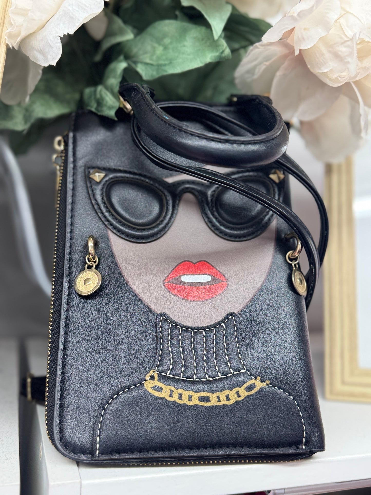 Lady Face Black Bag