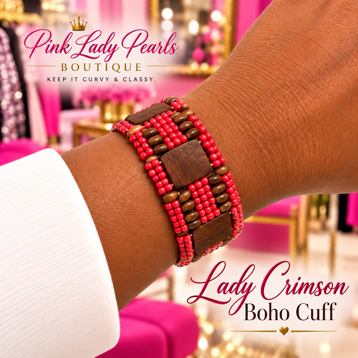 Lady Crimson Boho Bracelet