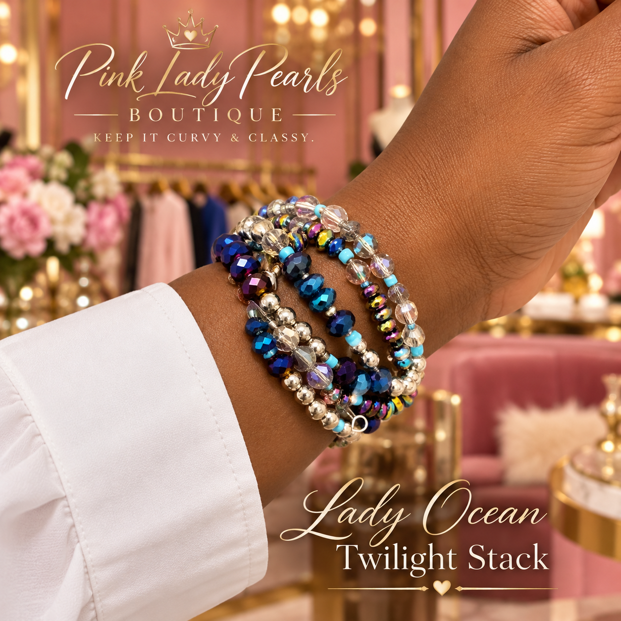 Lady Ocean Twilight Stack Bracelet