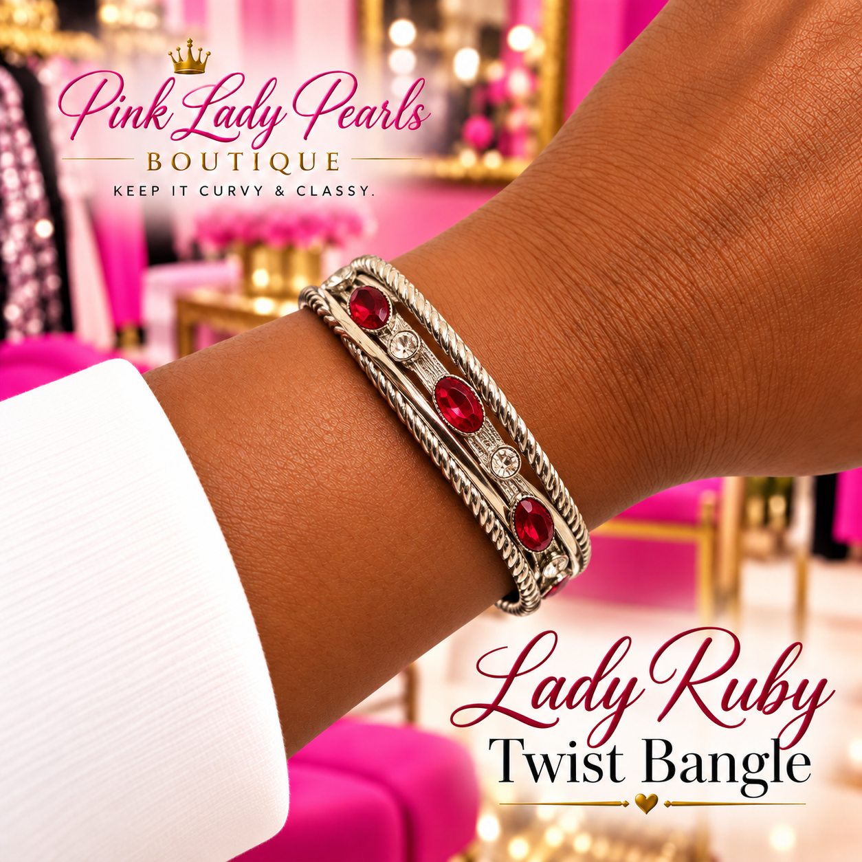 Lady RubyTwist Bangle
