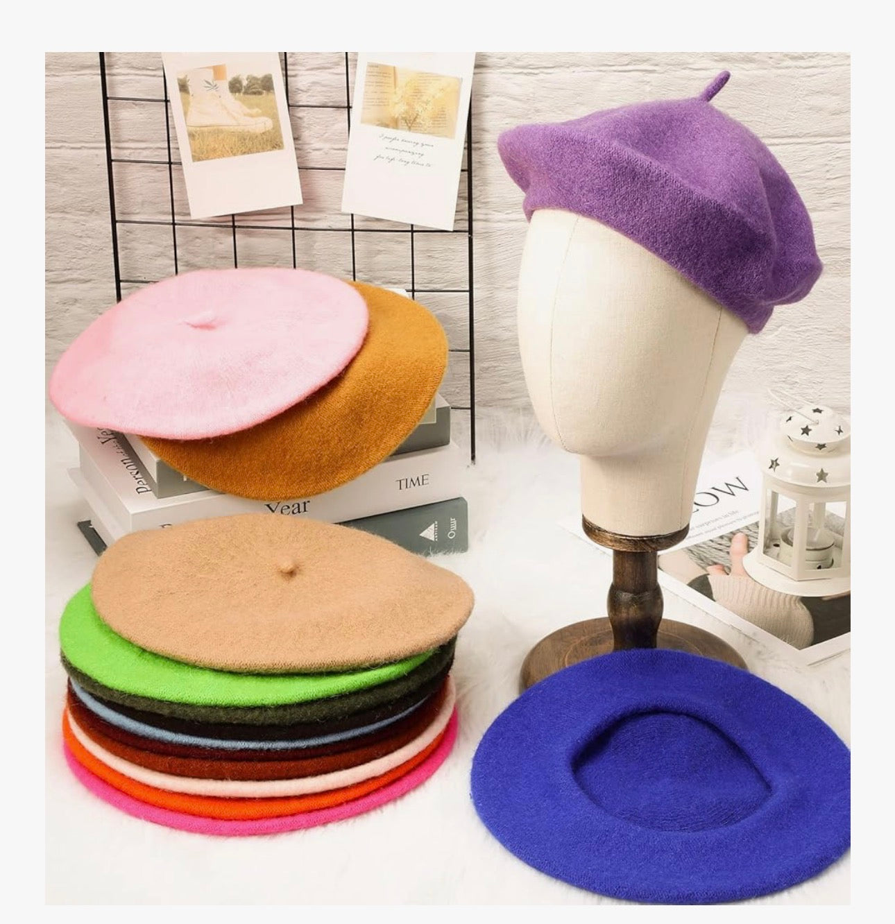 LADY ELEGEANT JEWELED BERETS-VARIOUS COLORS