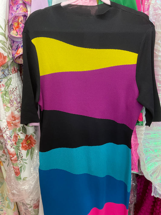 4/15 Lady Colorblock Black DressSz XL