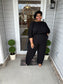 Lady Bubble 2 pc set|Black