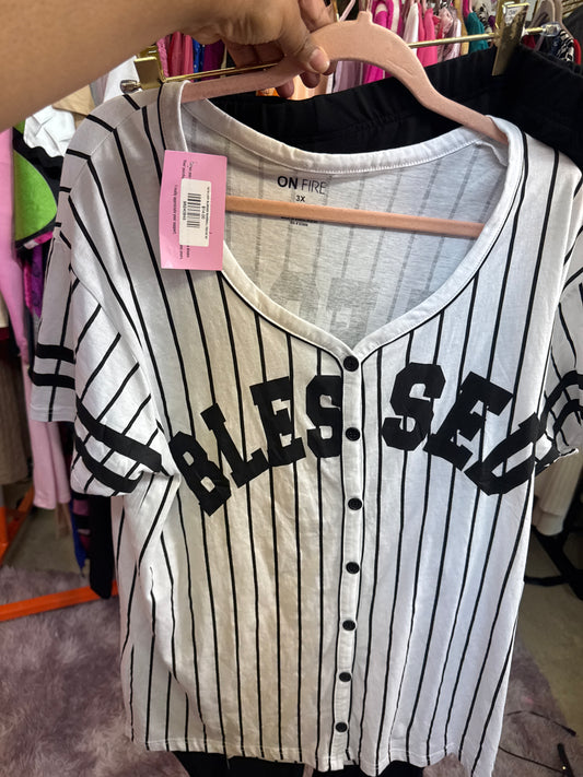 12/18 LADY BLESSED BASEBALL TEE Set SZ 3X