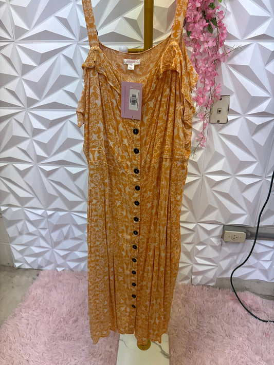 LADY ORANGE SPRING DRESS SZ 1X