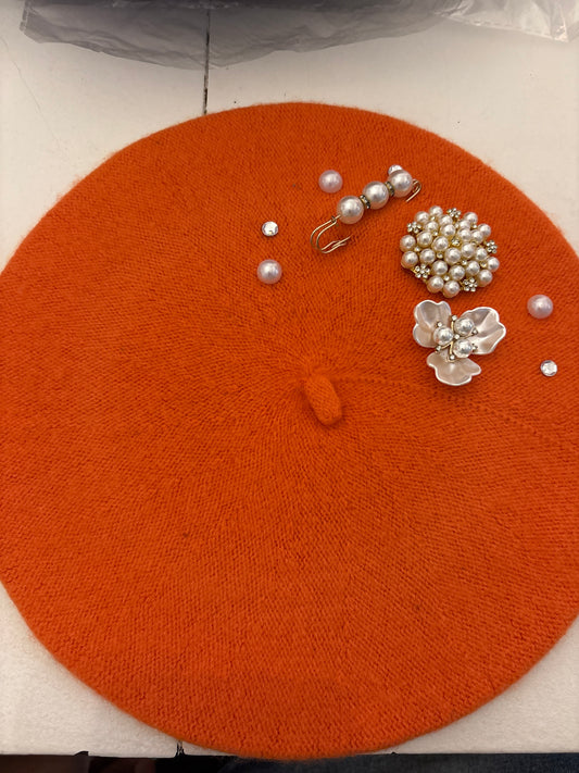 Lady Classy Beret- Orange