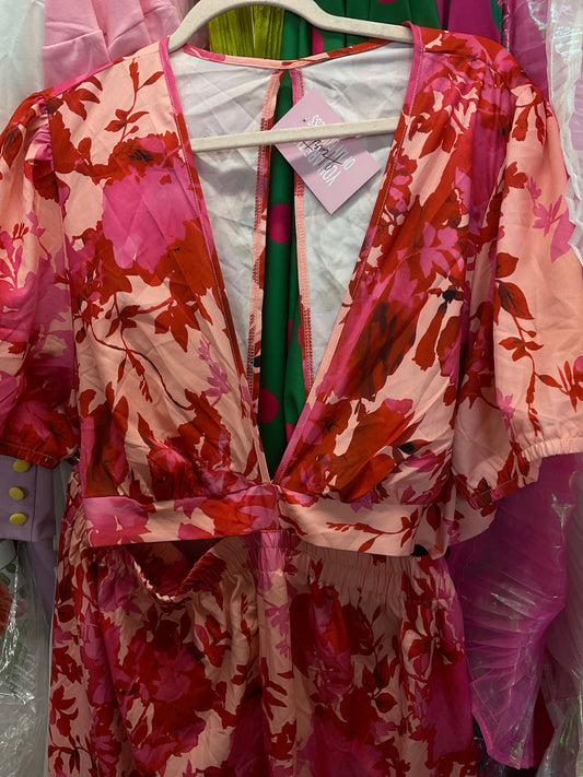 4/15 Lady Pink FLoral Cutout Sz 16/18
