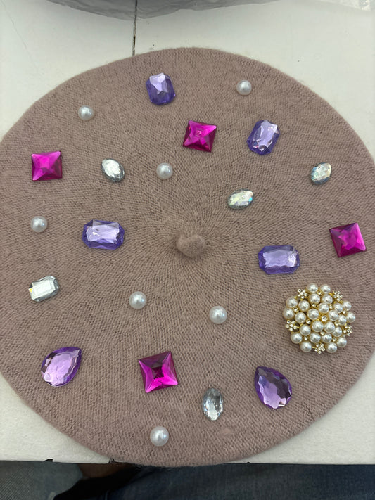 Lady Classy Beret-Softest Pink Jewels
