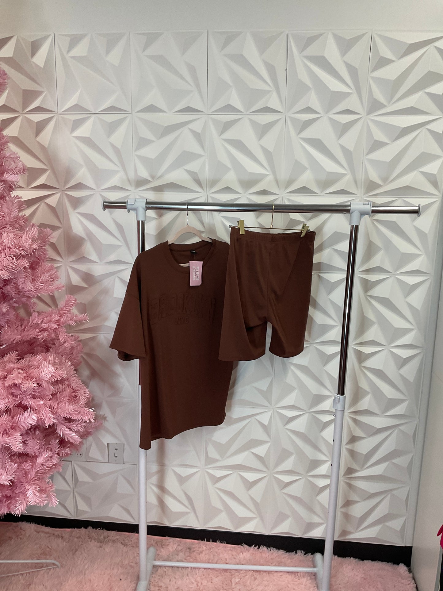 10/14 LADY BROWN BROOKLYN SHORT SET SZ 1X