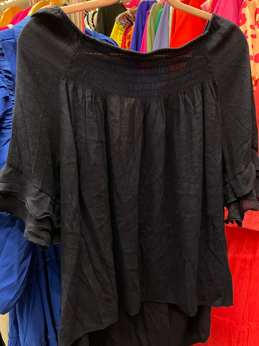3/10 Lady Cato Navy Blue Blouse Sz 18/20