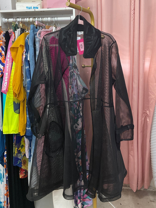 Lady Black Mesh Dress Jacket
