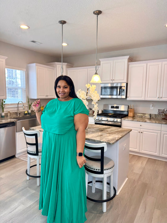 Nikki Skirt Set| Kelly Green