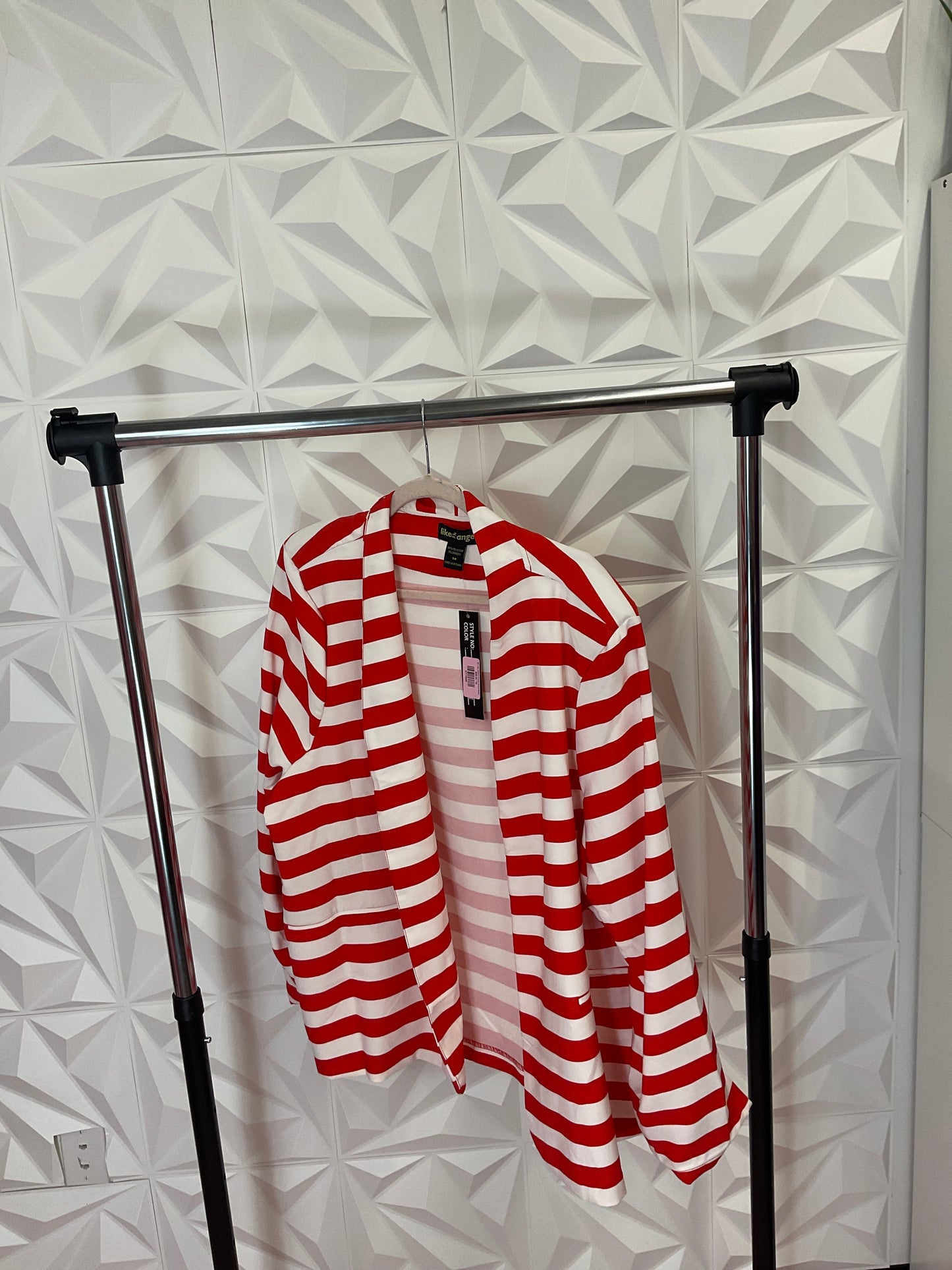 8/5 Lady Reddish Orange Striped Blazer
