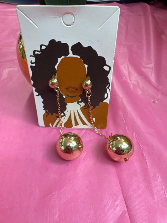 Gold Ball Earrings