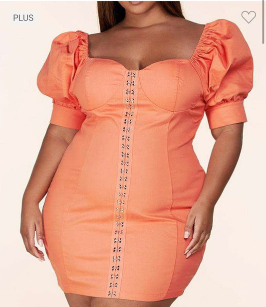 Lady Peach Summer Dress