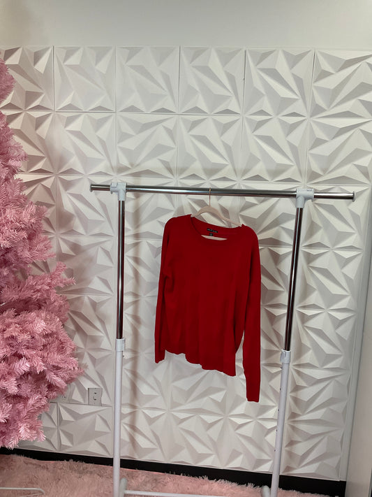 10/14 LADY RED HEARTS SWEATER SZ 16-18