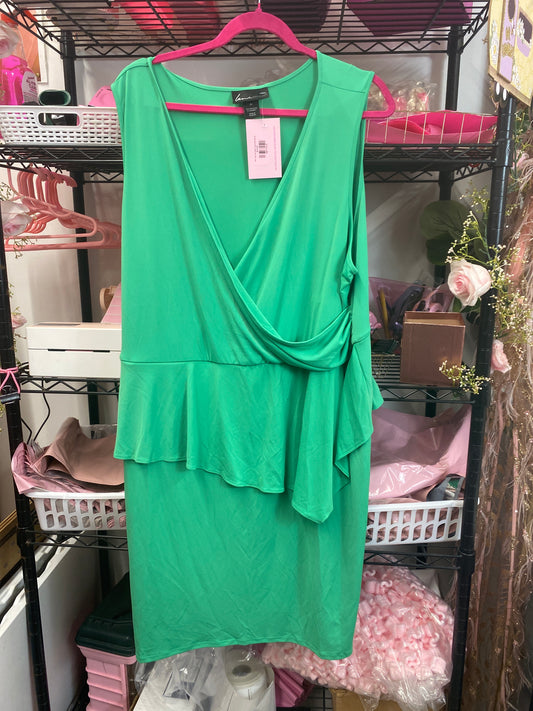 7/21 Lady LB Green Wrap Dress Sz 24