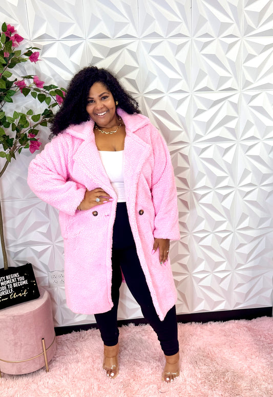 Lady Pink Teddy Bear Jacket