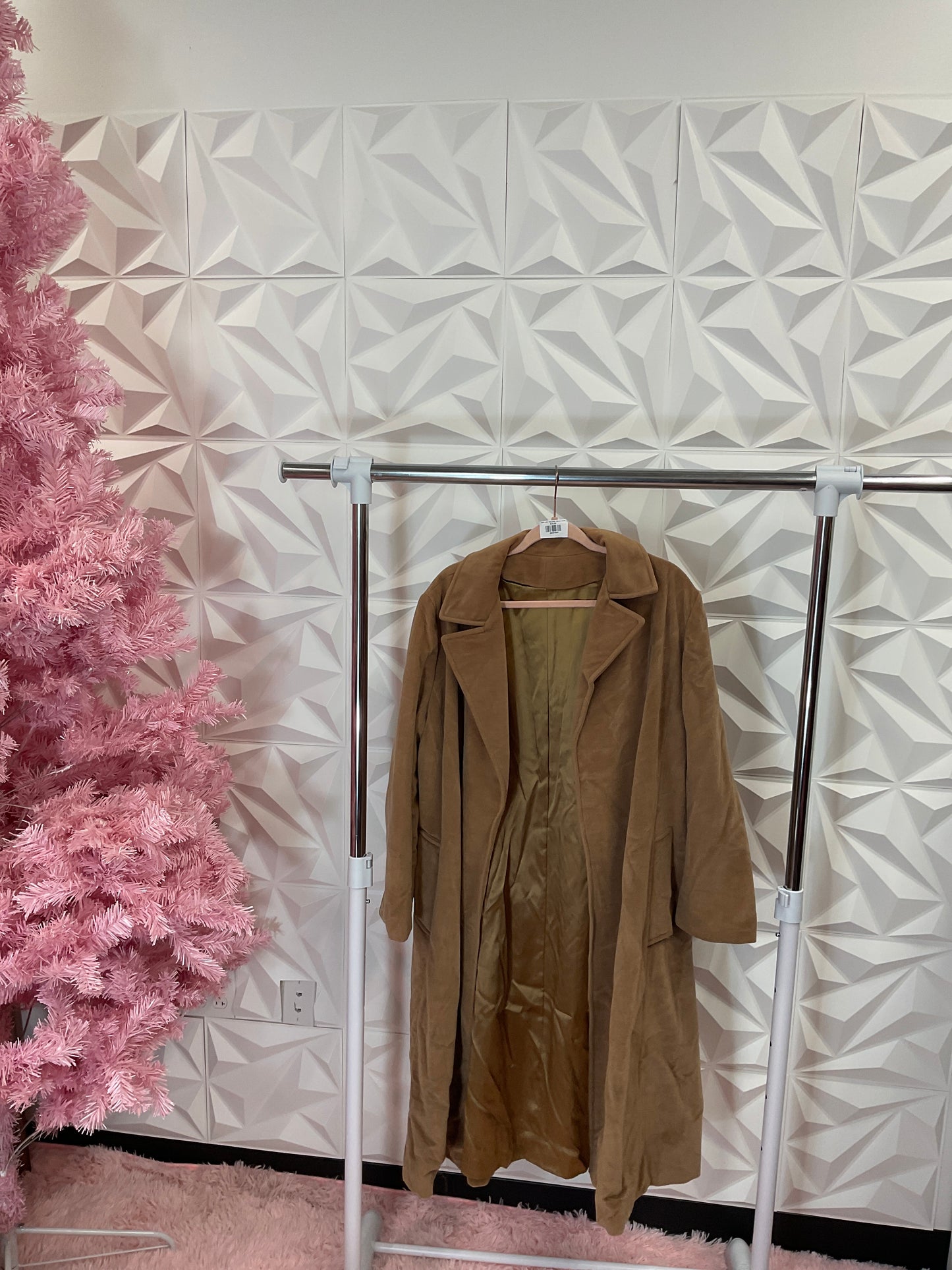10/14 LADY TAN LONG TRENCH COAT