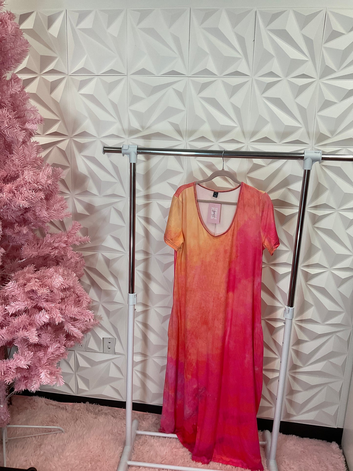 10/14 LADY SUNSET MAXI DRESS SZ 1X