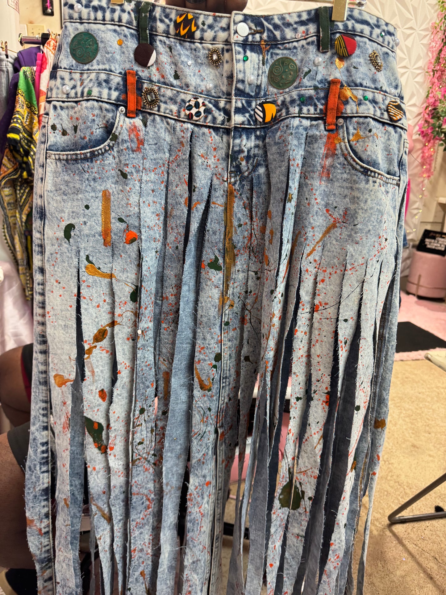 Custom Denim Skirt Belt