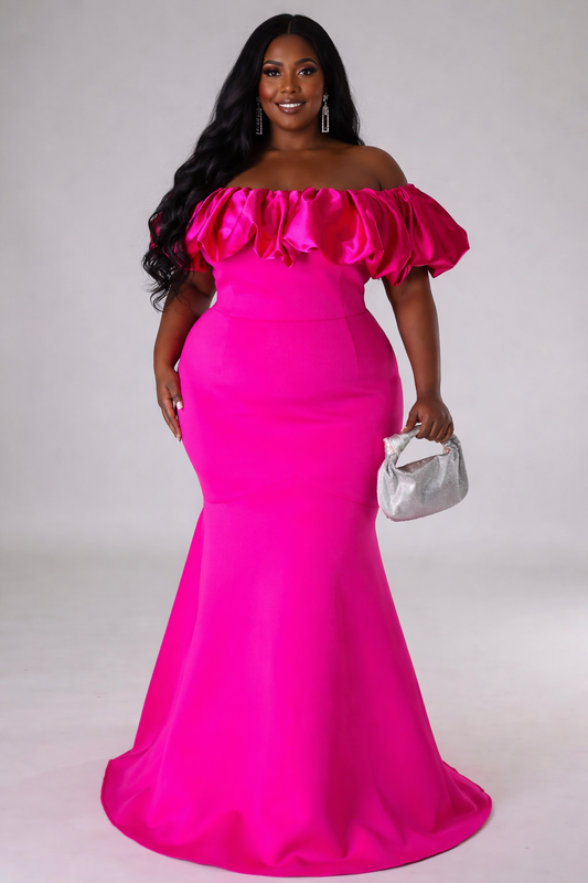 Lady Pink Petal Elegance Dress