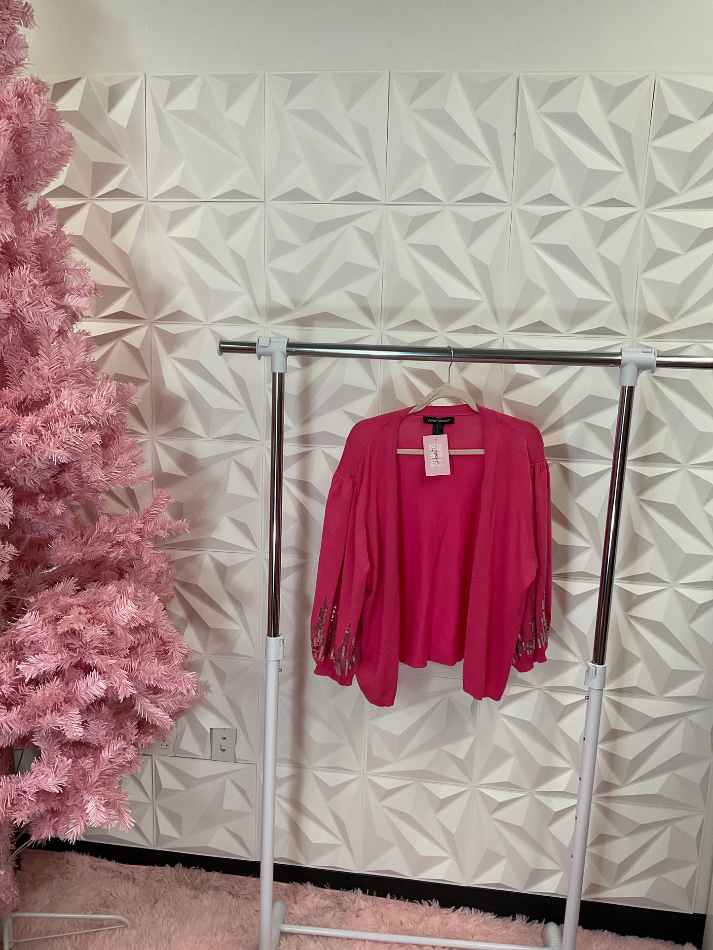 10/14 LADY ASHLEY ST. PINK CARDIGAN SZ 26/28