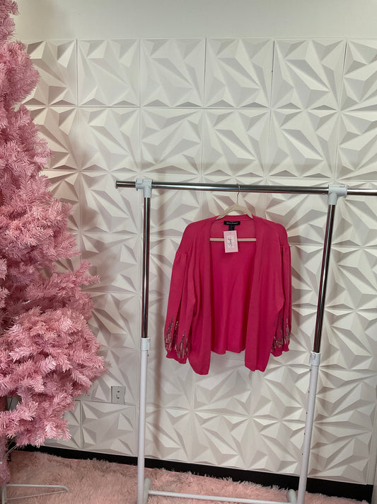 10/14 LADY ASHLEY ST. PINK CARDIGAN SZ 26/28