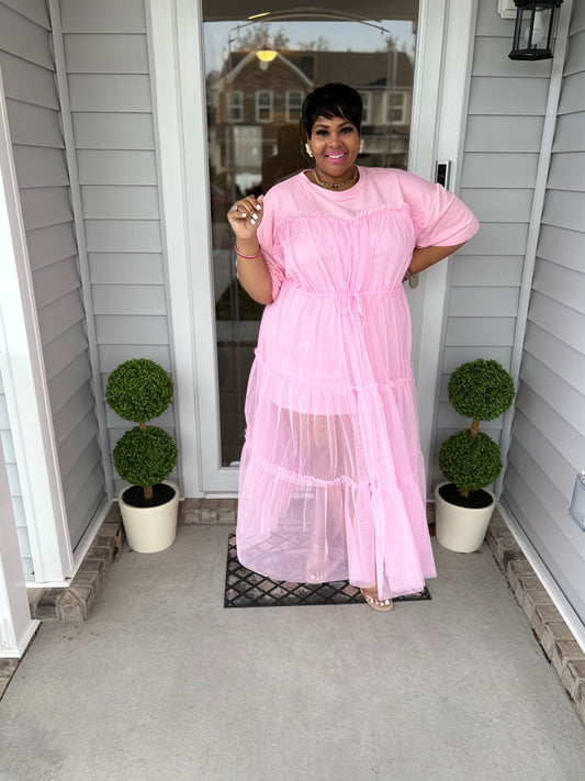 Lady Sweetheart Tulle Dress| Pink