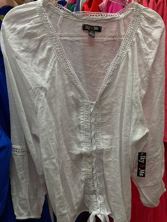 3/12 Lady White Bohemian top xl