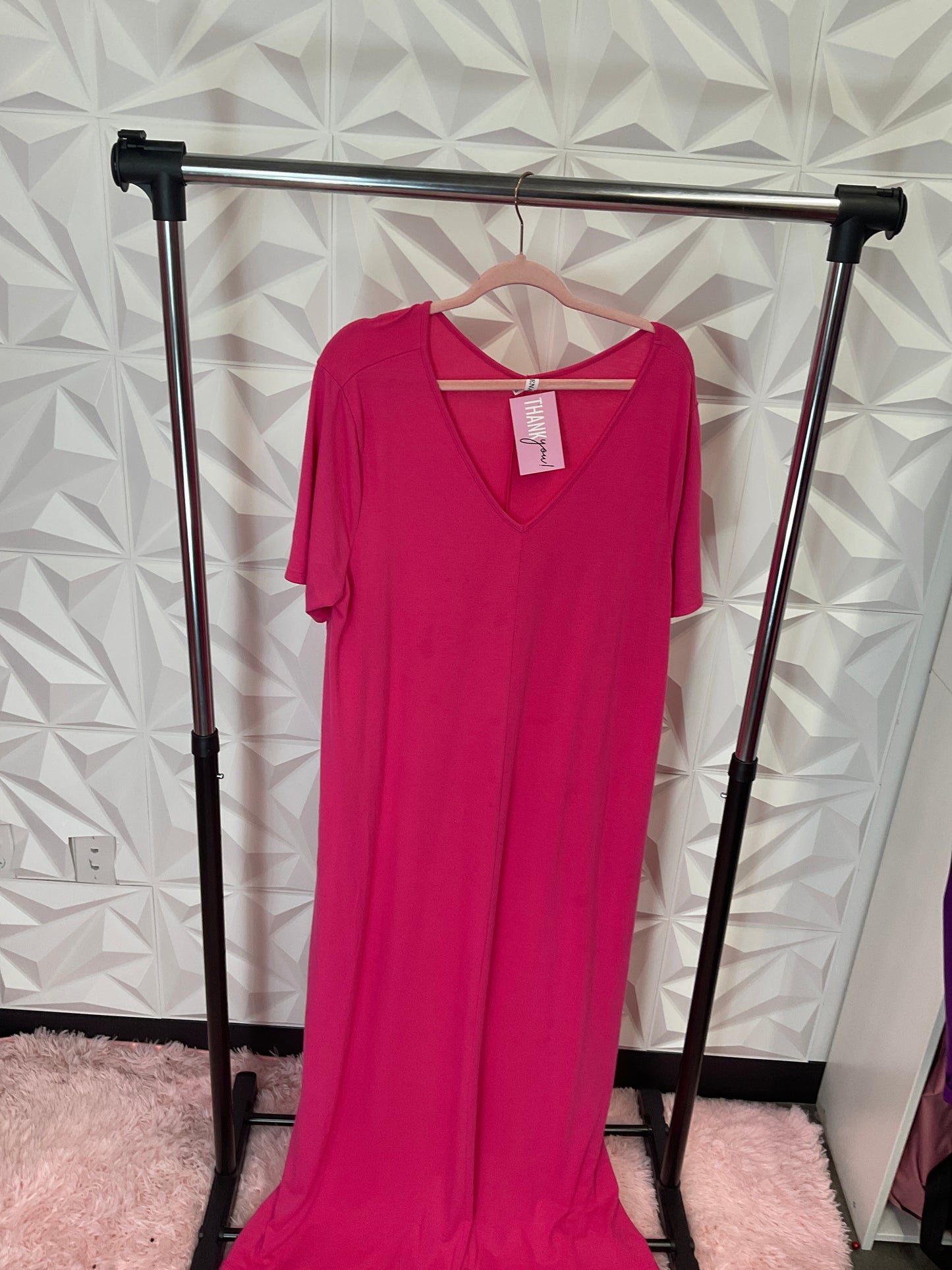 10/2 LADY ZENANA PINK MAXI DRESS SZ 2X
