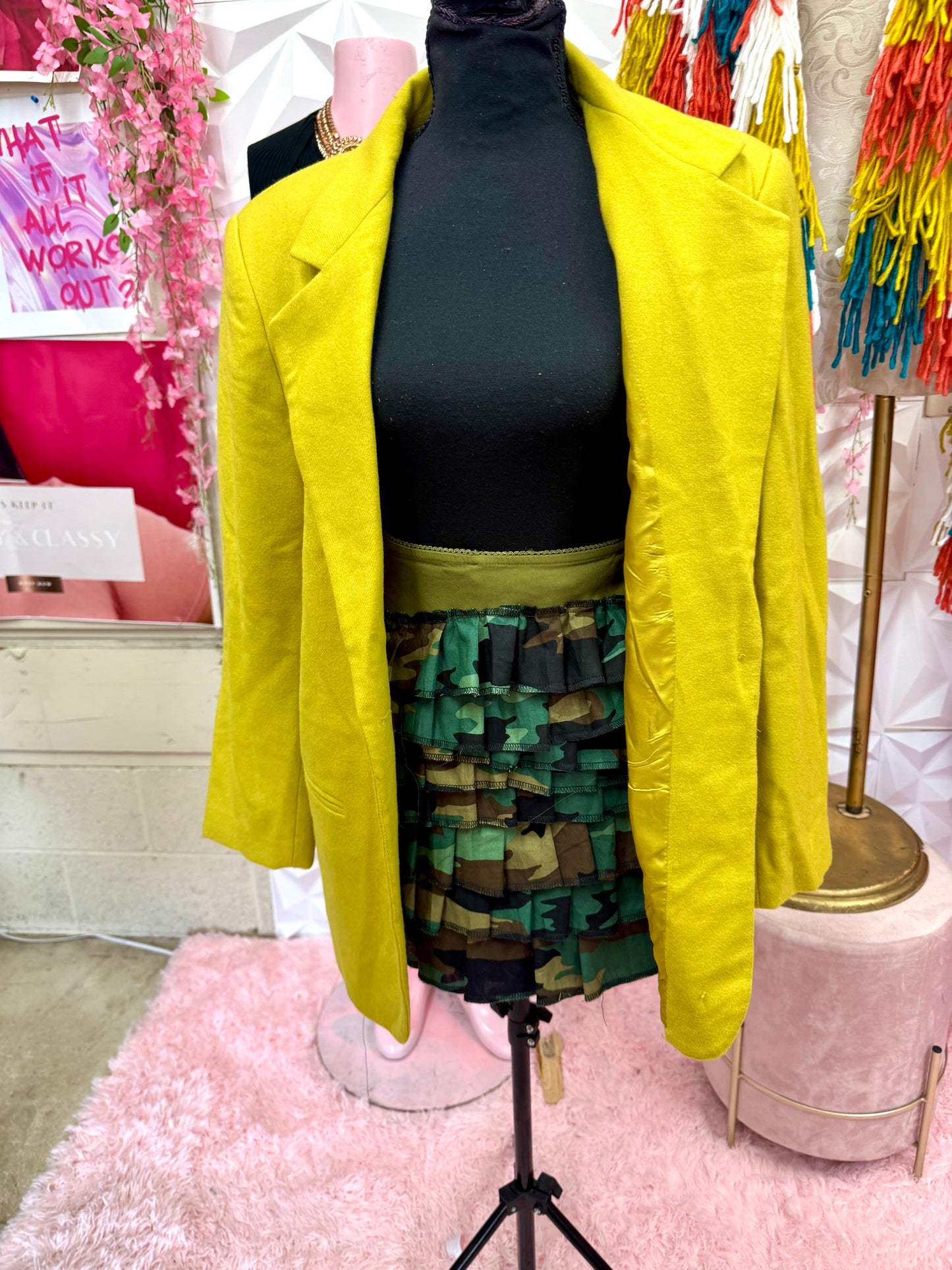 Camo Stepping Ruffle Skort